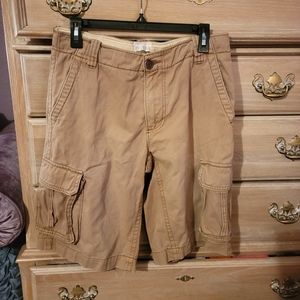 Aeropostale Khaki Cargo Shorts with Drawstring Waist Size 29